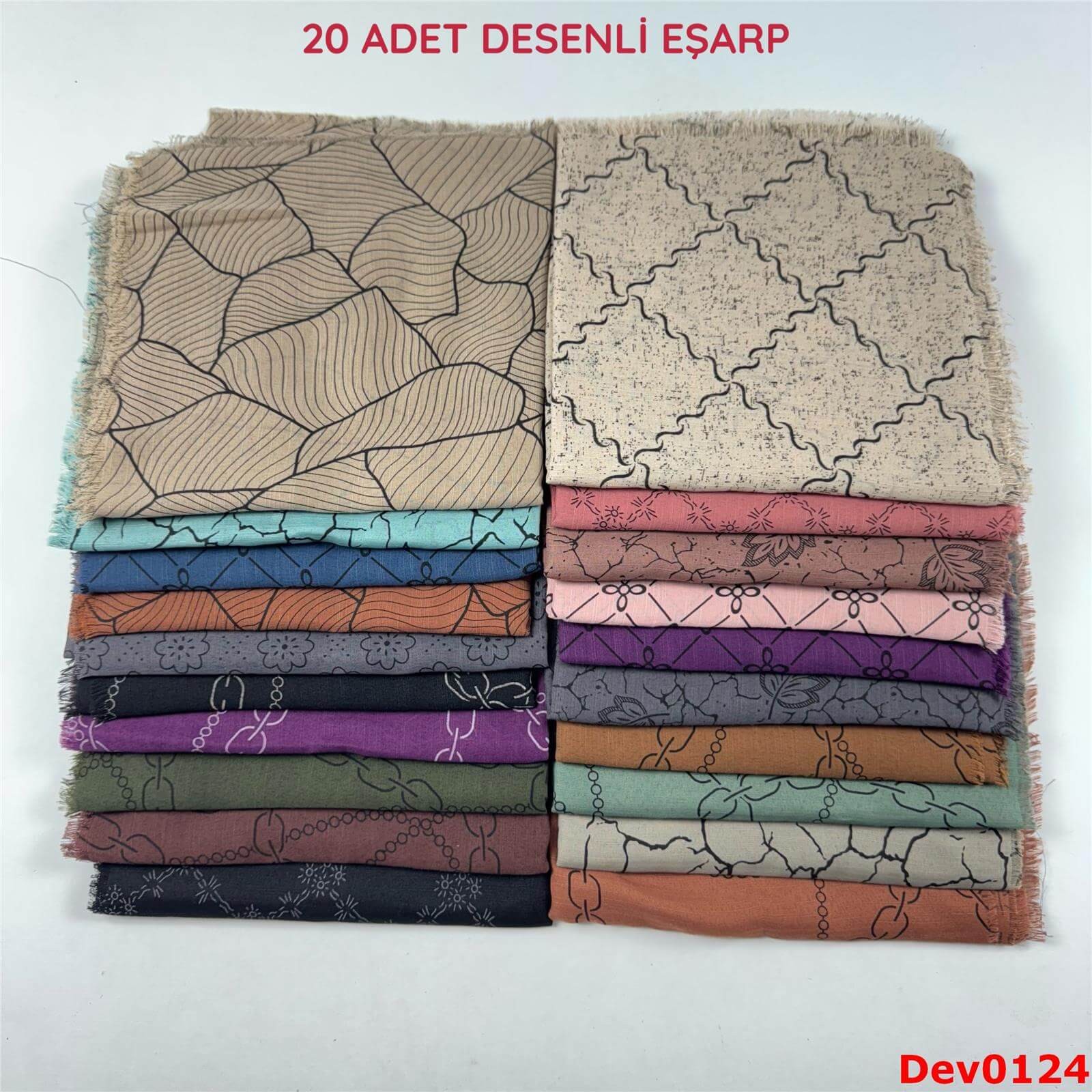KAMPANYA.. 20 Adet Desenli Eşarp