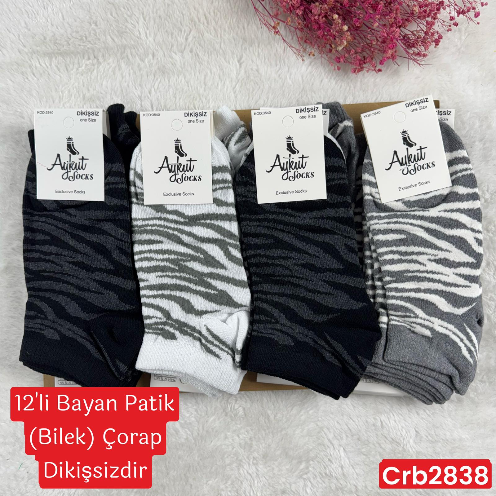 ZP-054 Bayan Patik(Bilek) Çorap (Dikişsiz) 12 ADET