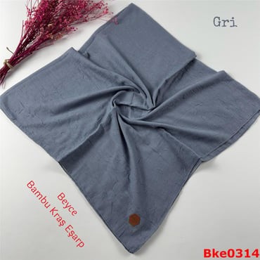 T-086 Beyce Bambu Kraş Eşarp