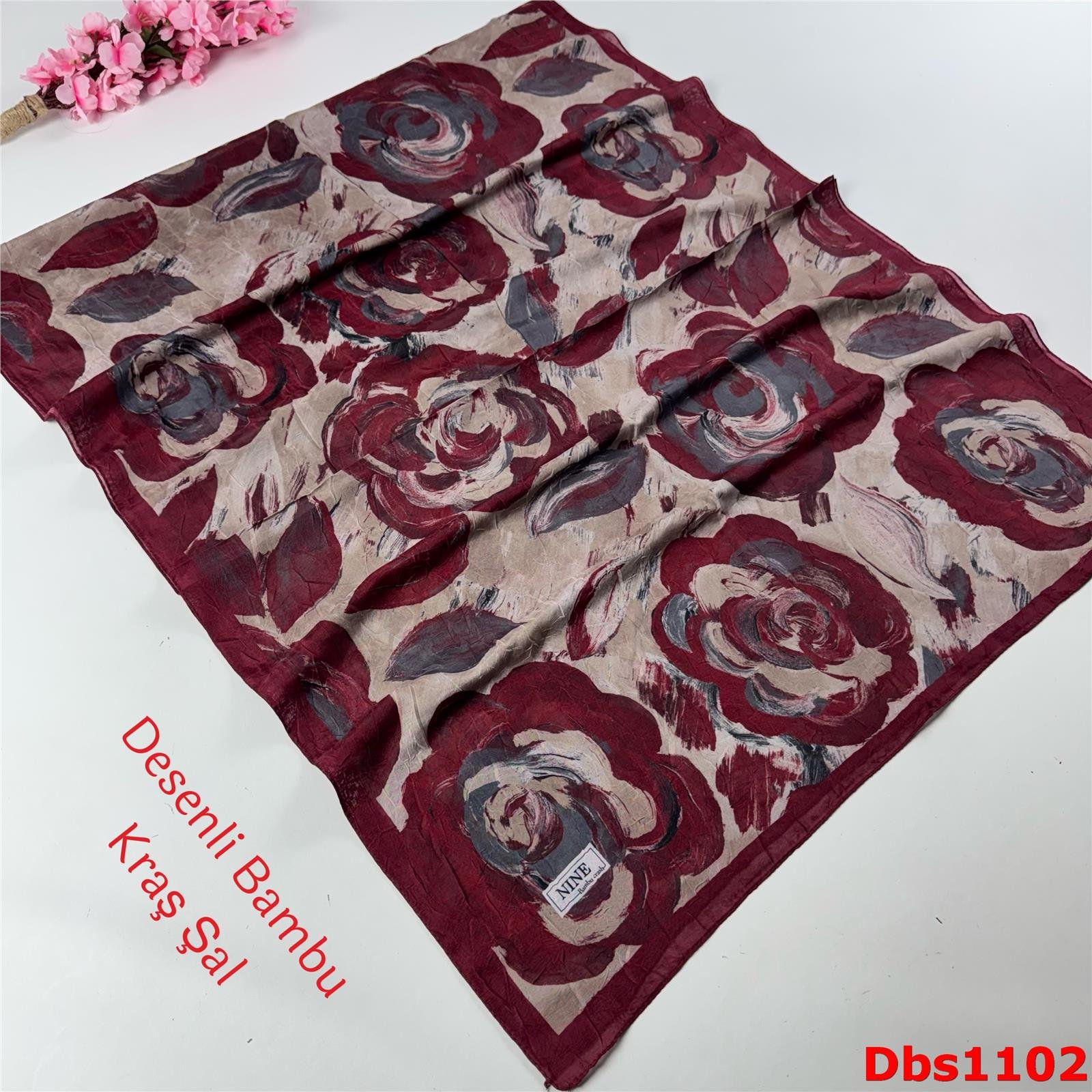 ZC-003 Nine Desenli Bambu Kraş Şal