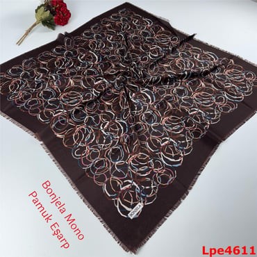 N-083 Bonjela Mono Pamuk Eşarp