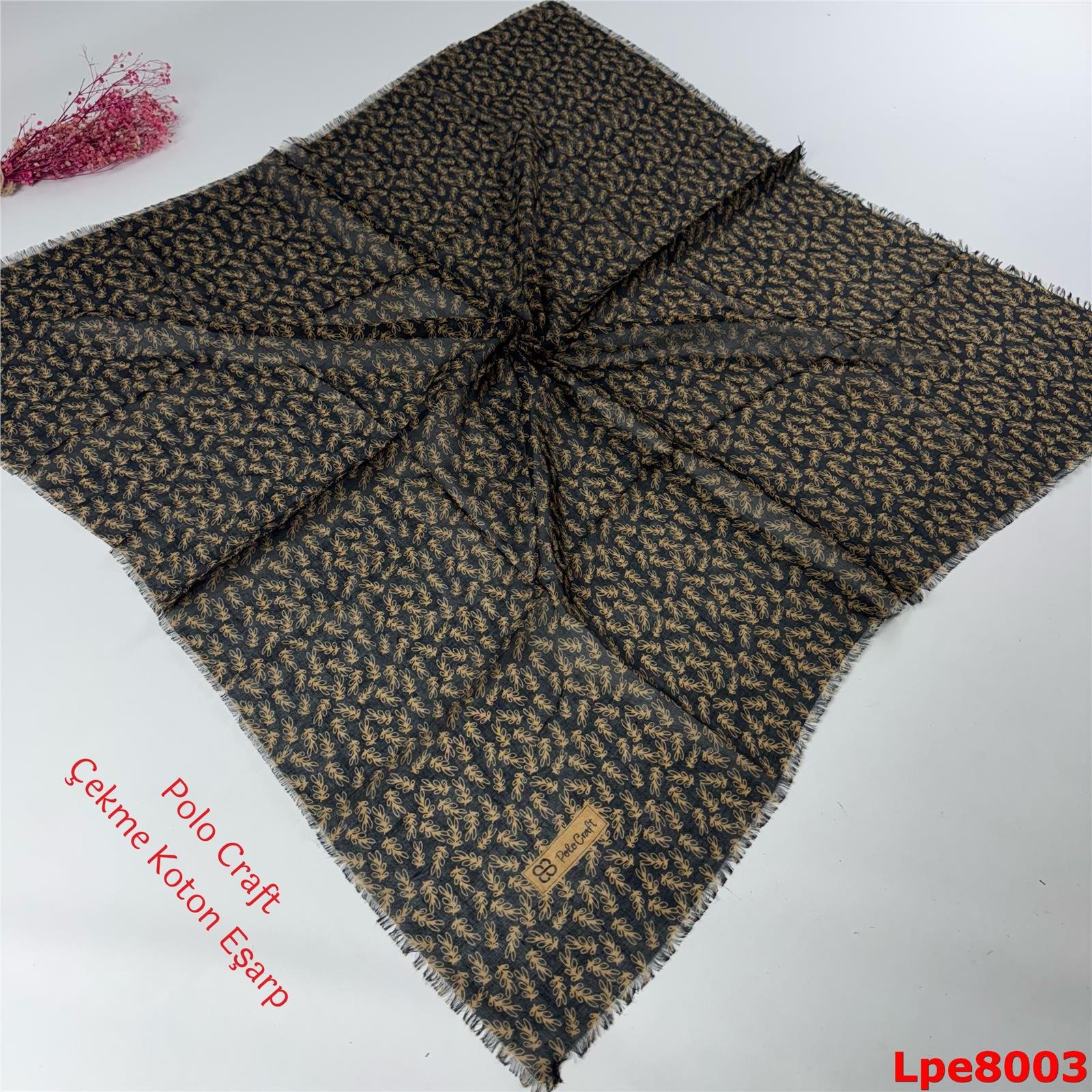N-069 Polo Craft Çekme Coton Eşarp