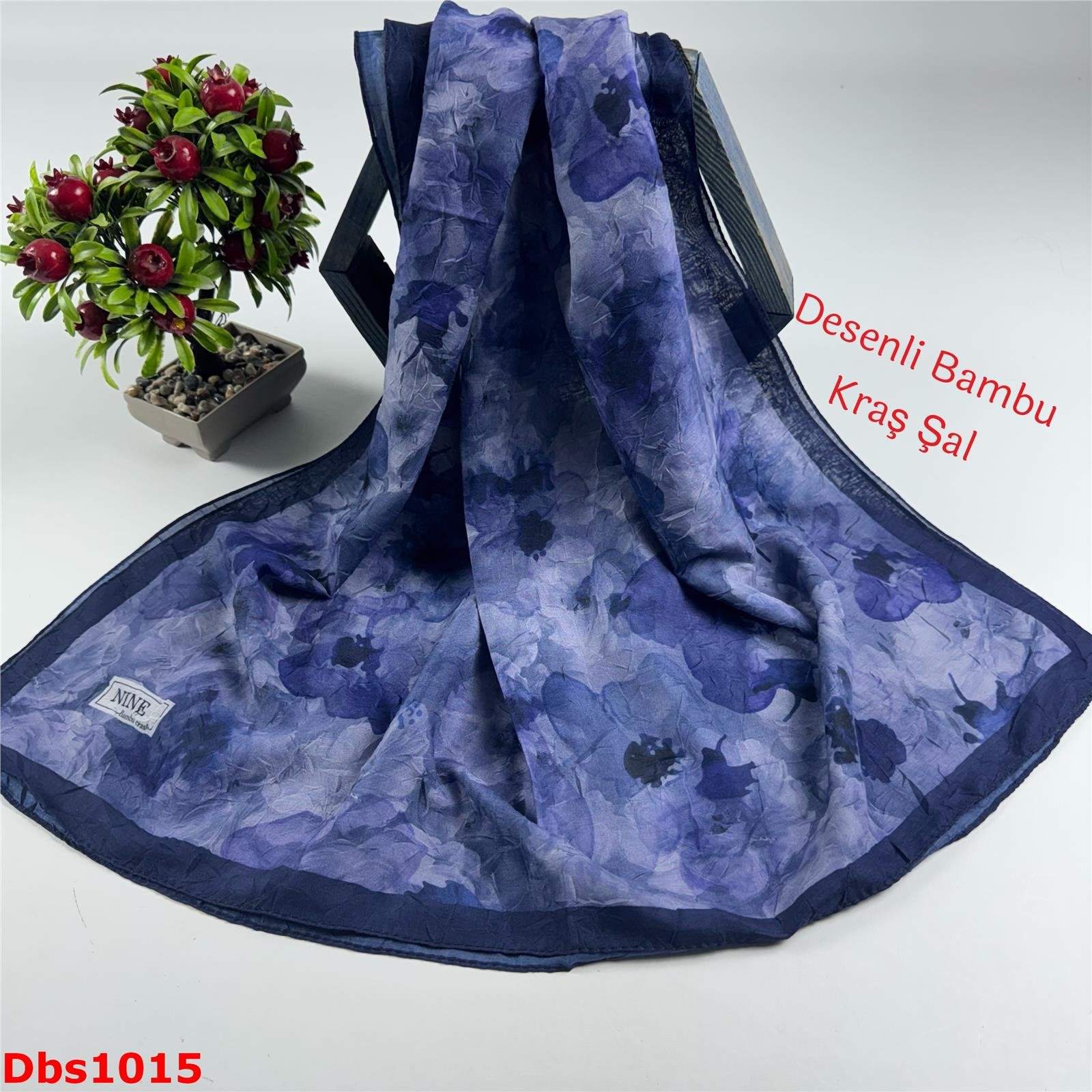 ZA-103 Nine Desenli Bambu Kraş Şal