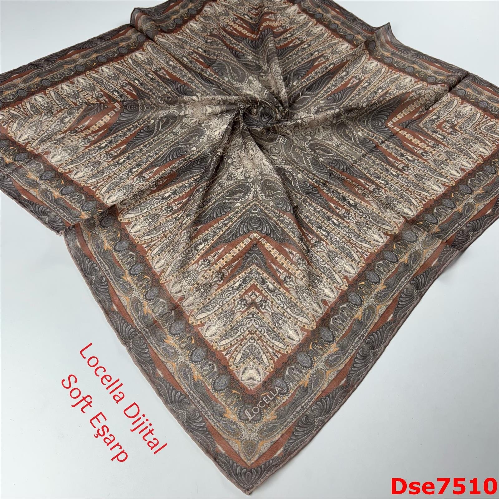 P-027 Locella El Dikişli Soft Eşarp