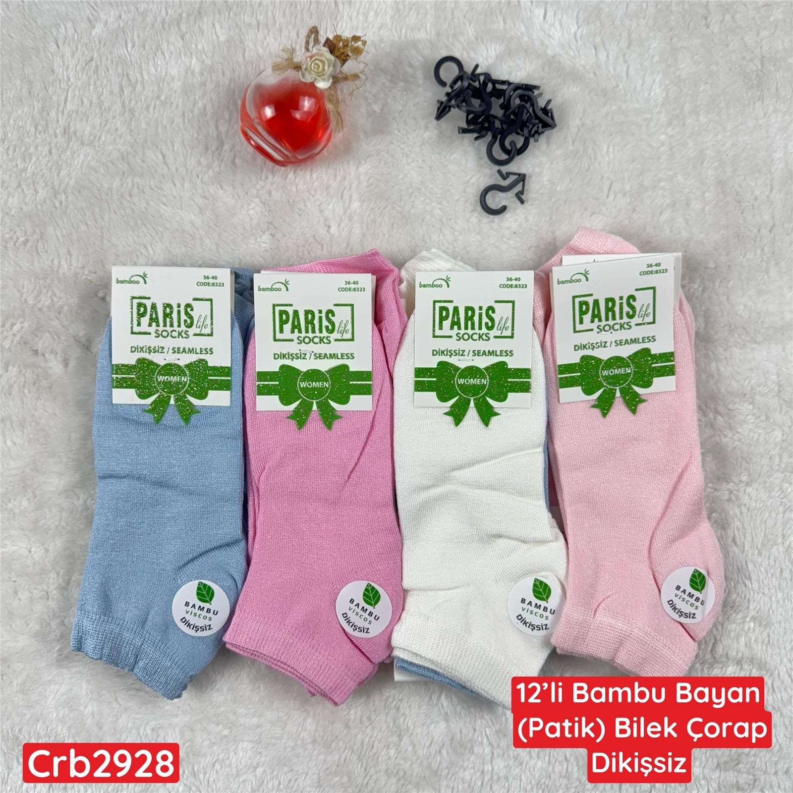 ZO-054 Bambu Bayan Patik(Bilek) Çorap (Dikişsiz) 12 ADET