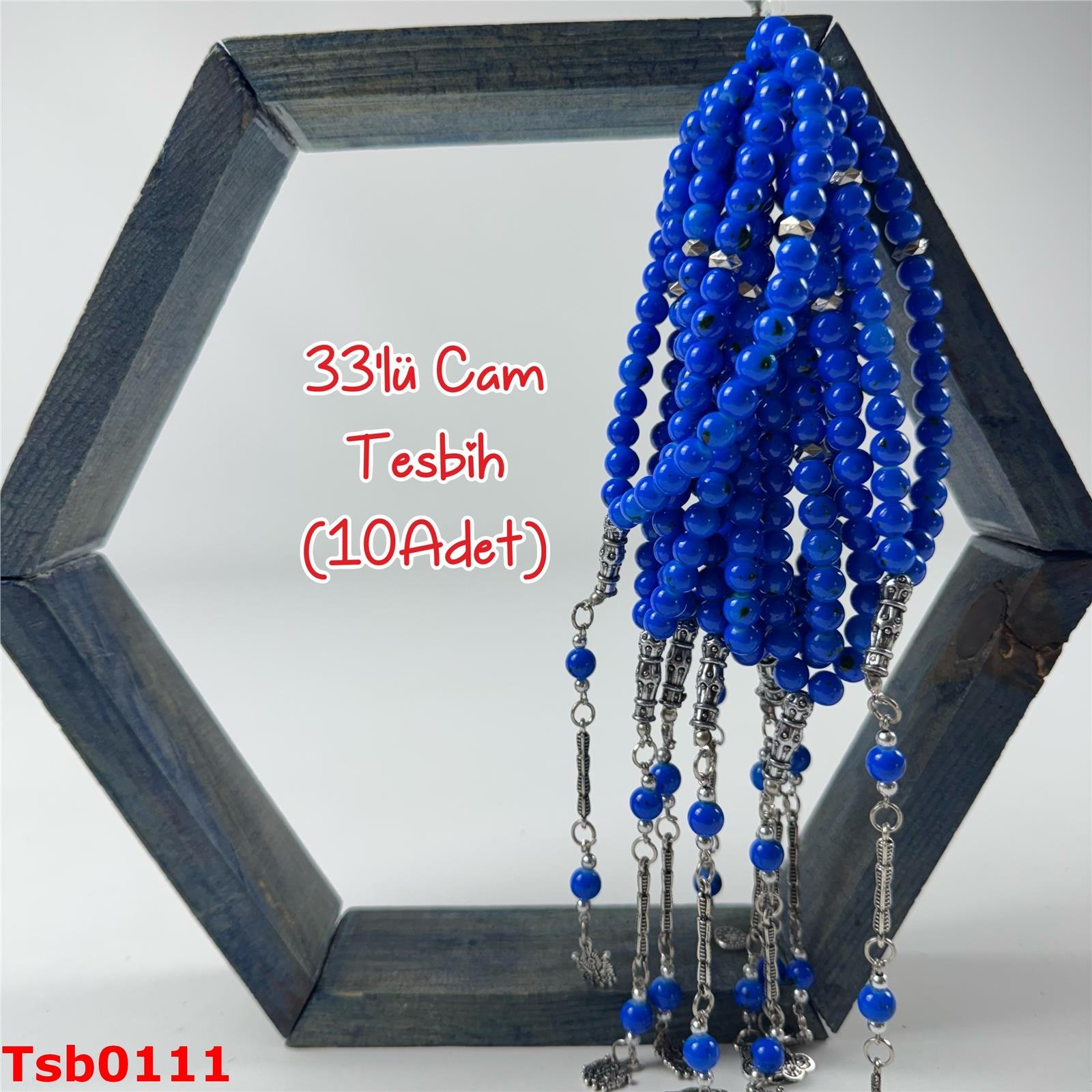 ZZ-217 33'lü Cam Tesbih (10 ADET)