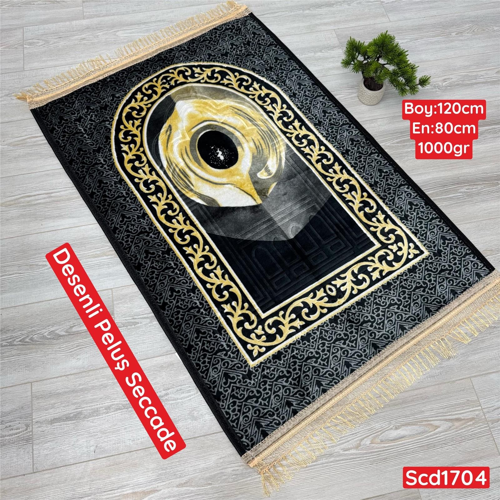 ZV-384 Desenli Peluş Seccade