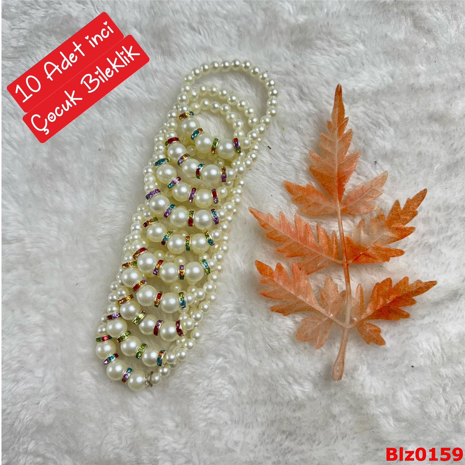 ZE-048 10 Adet İnci Esnek Renkli Bileklik