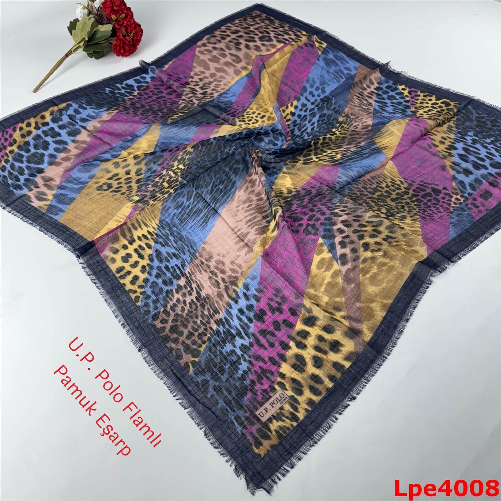O-050 U.P Polo Flamlı Pamuk Eşarp