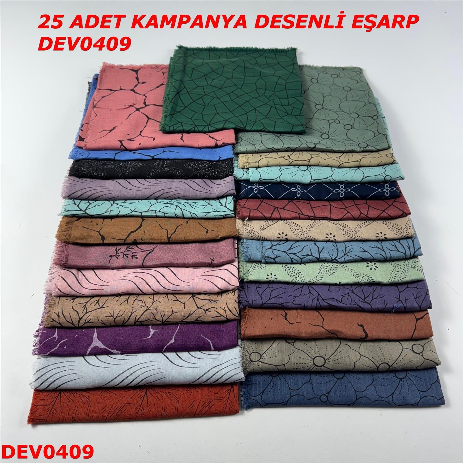 25 ADET  KAMPANYA DESENLİ EŞARP
