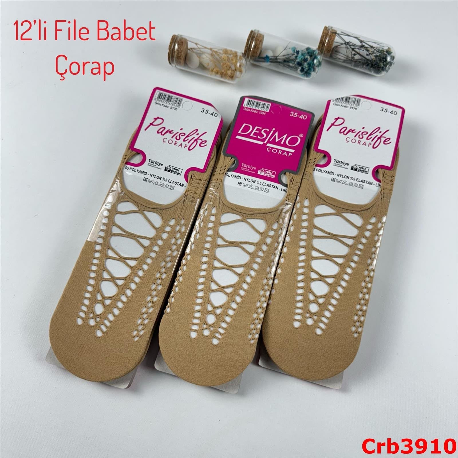 J-113 12'li File Babet Çorap