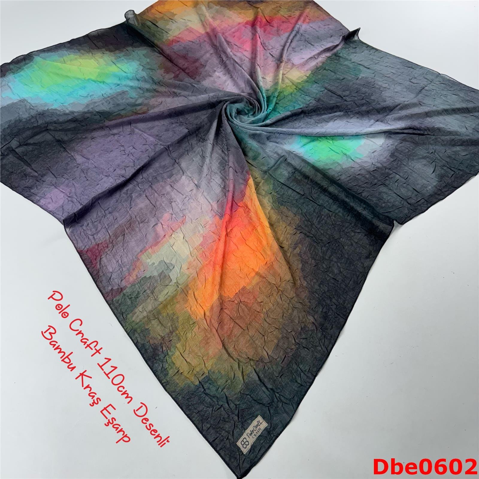 RA-078 Polo Craft 110cm Desenli Bambu Kraş Eşarp