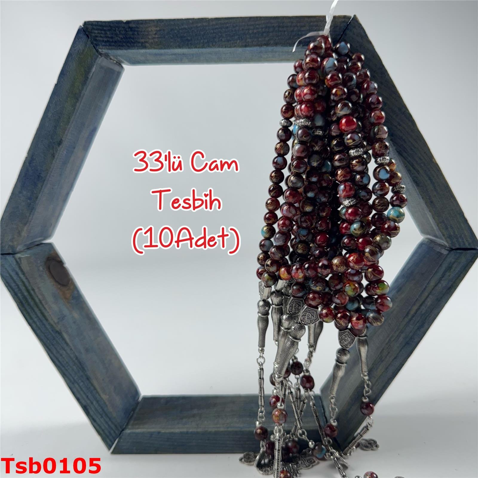 ZZ-211 33'lü Cam Tesbih (10 ADET)