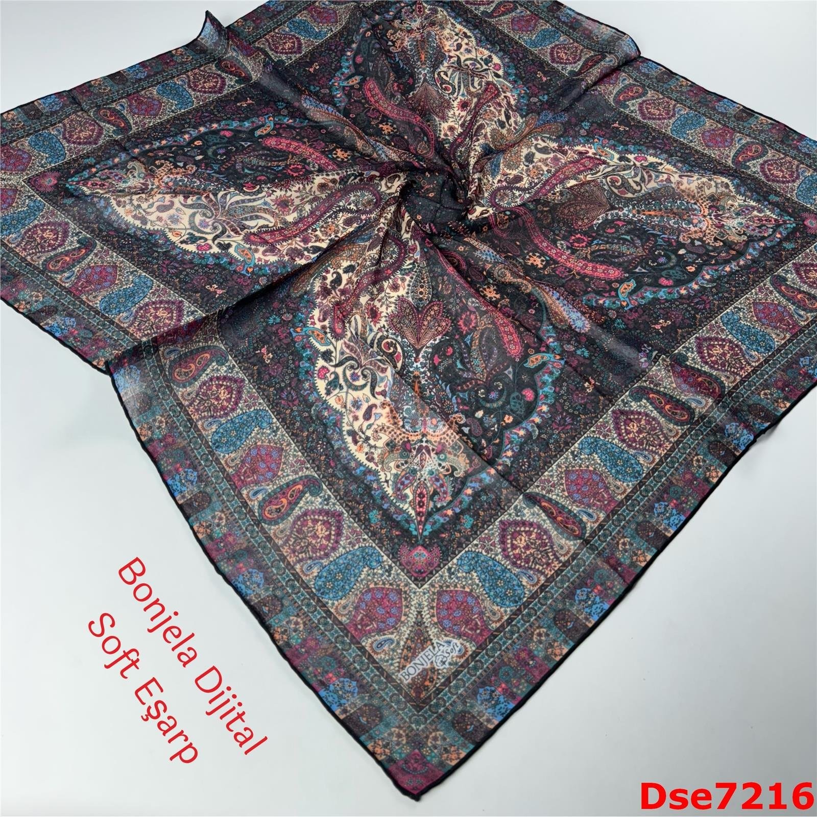 S-072 Bonjela Dijital Soft Eşarp