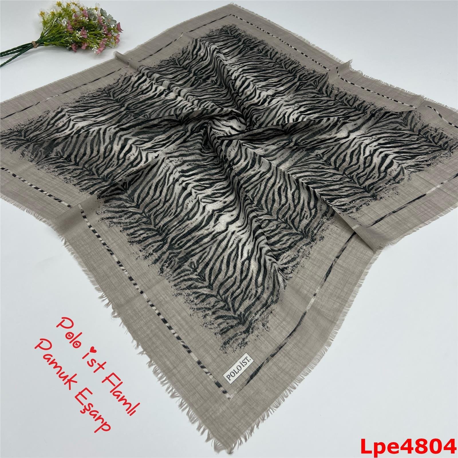 N-009 Polo İst Flamlı Pamuk Eşarp