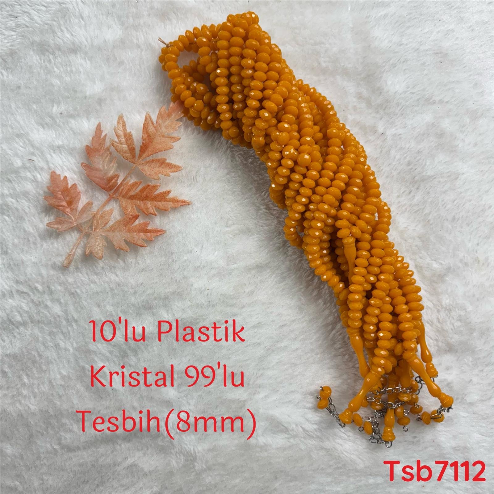 ZZ-038 10'lu Kristal Plastik 99luk Tesbih (8mm)