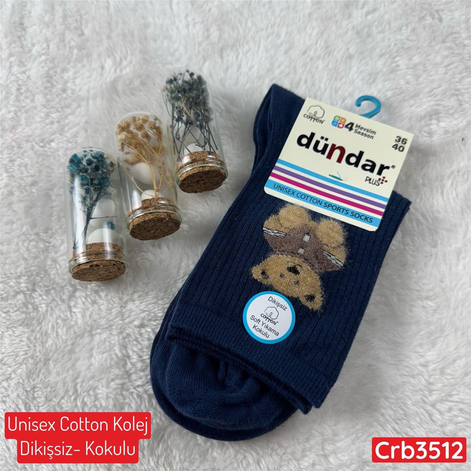 H-229 DÜNDAR Unisex Cotton Kolej (Dikişsiz-Parfümlü)