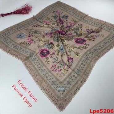O-096 Eripek Flamlı Pamuk Eşarp