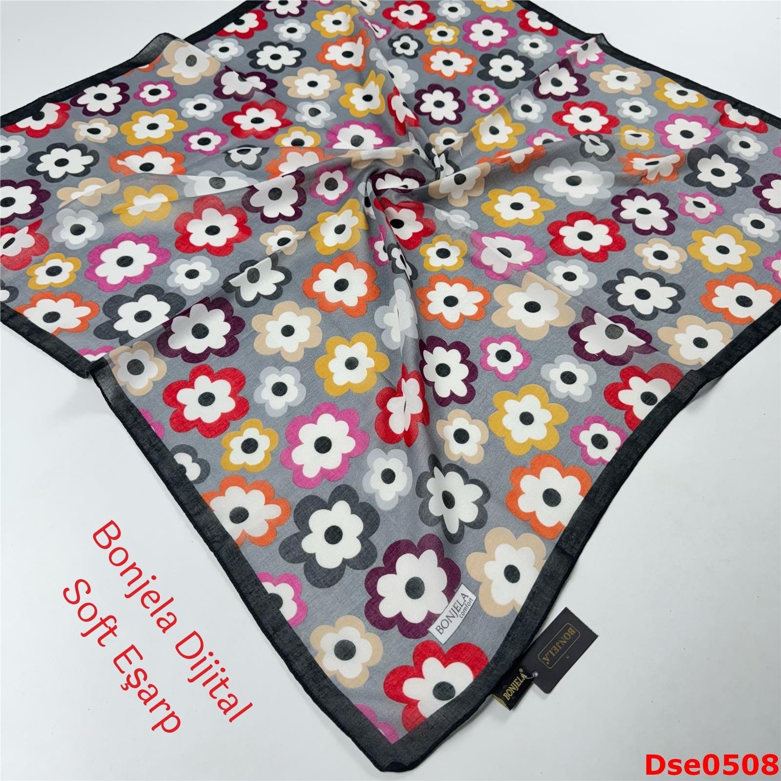 L-061 Bonjela Dijital Soft Eşarp