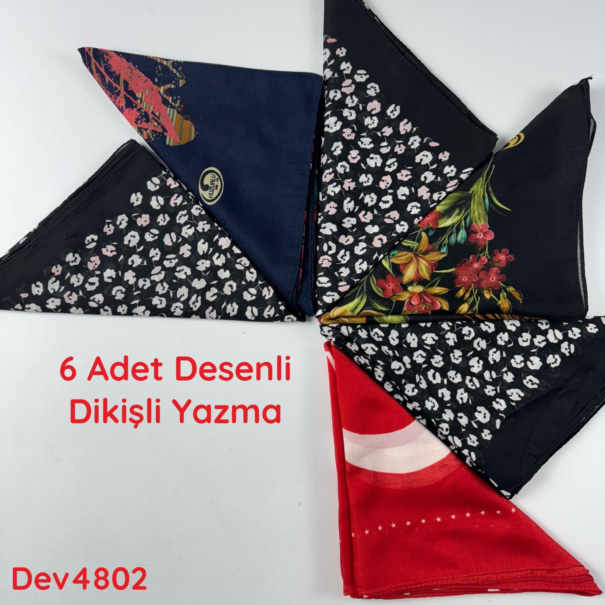 KAMPANYA 6 Adet Desenli Dikişli Yazma