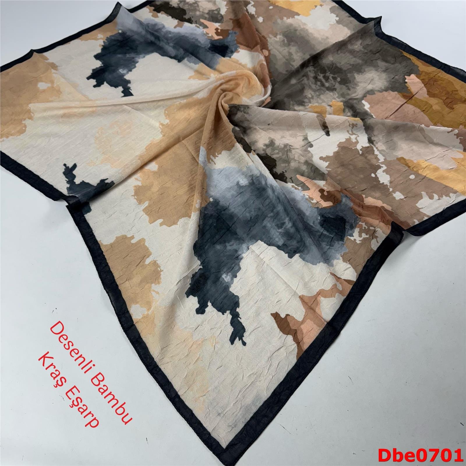 P-056 Desenli Bambu Kraş Eşarp