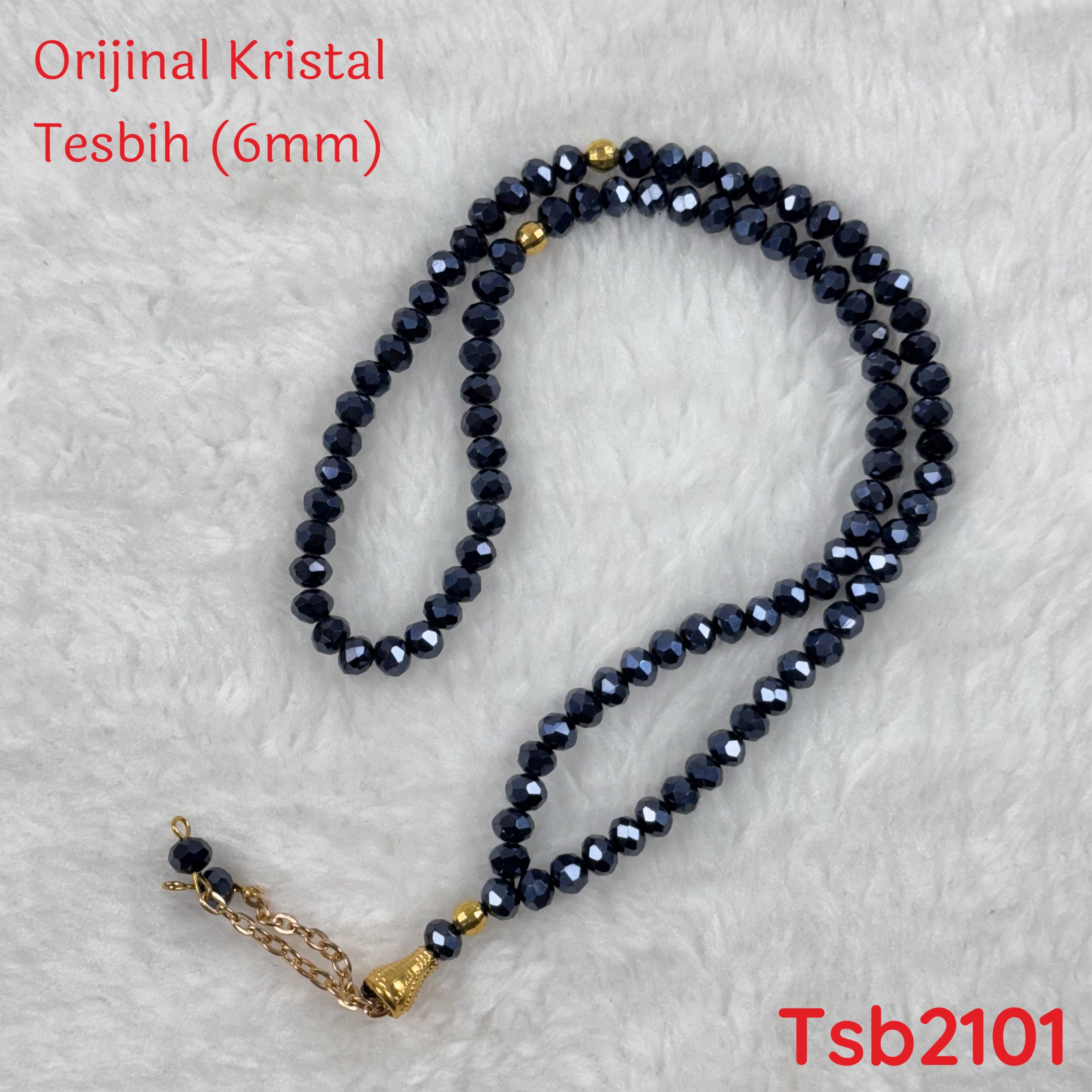 V-285 Orijinal Kristal Tesbih 6mm