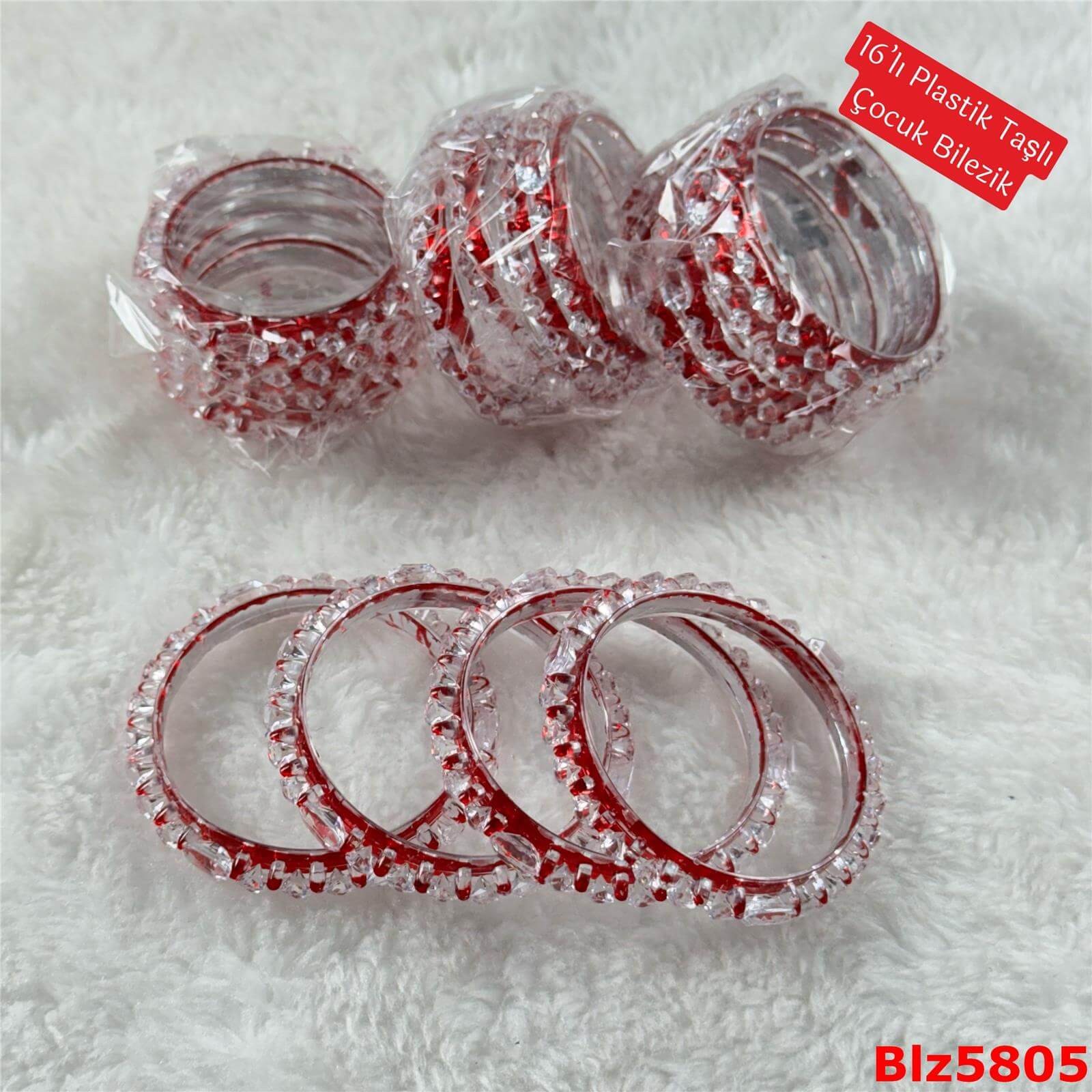 ZD-145 16'lı Plastik Taşlı Çocuk Bilezik