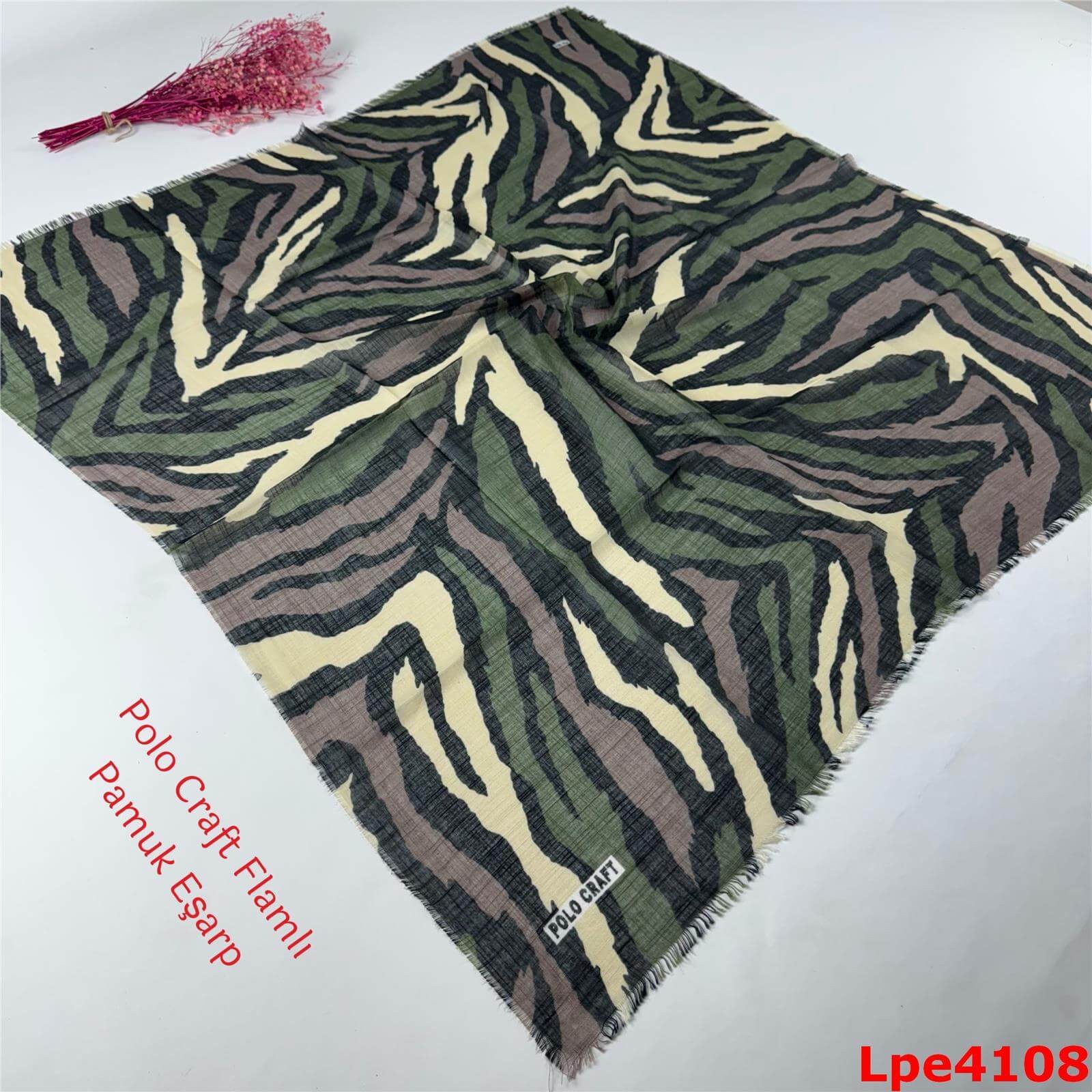 O-061 Polo Craft Flamlı Pamuk Eşarp