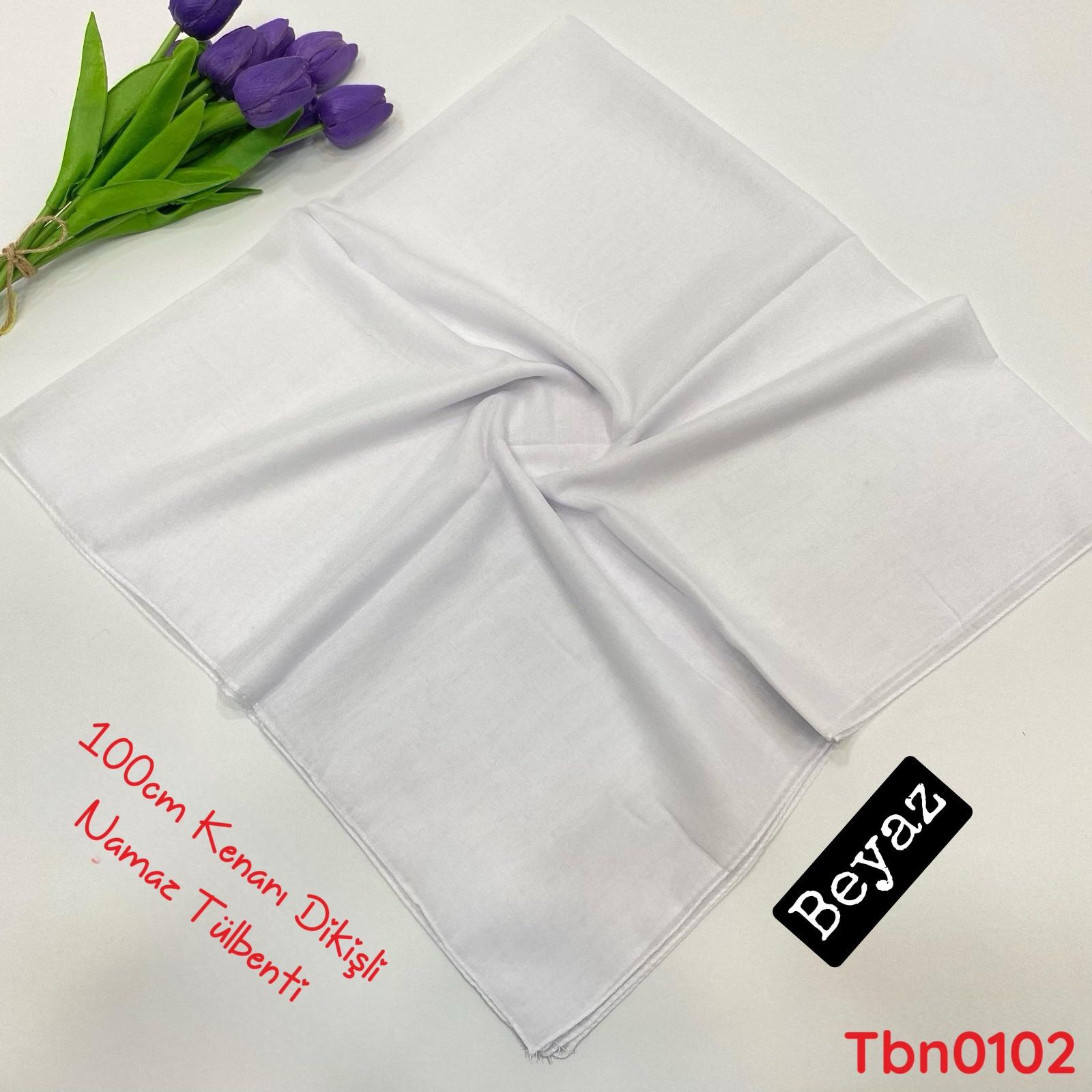 VA-041 100cm Düz Kenarı Dikişli Namaz Tülbenti