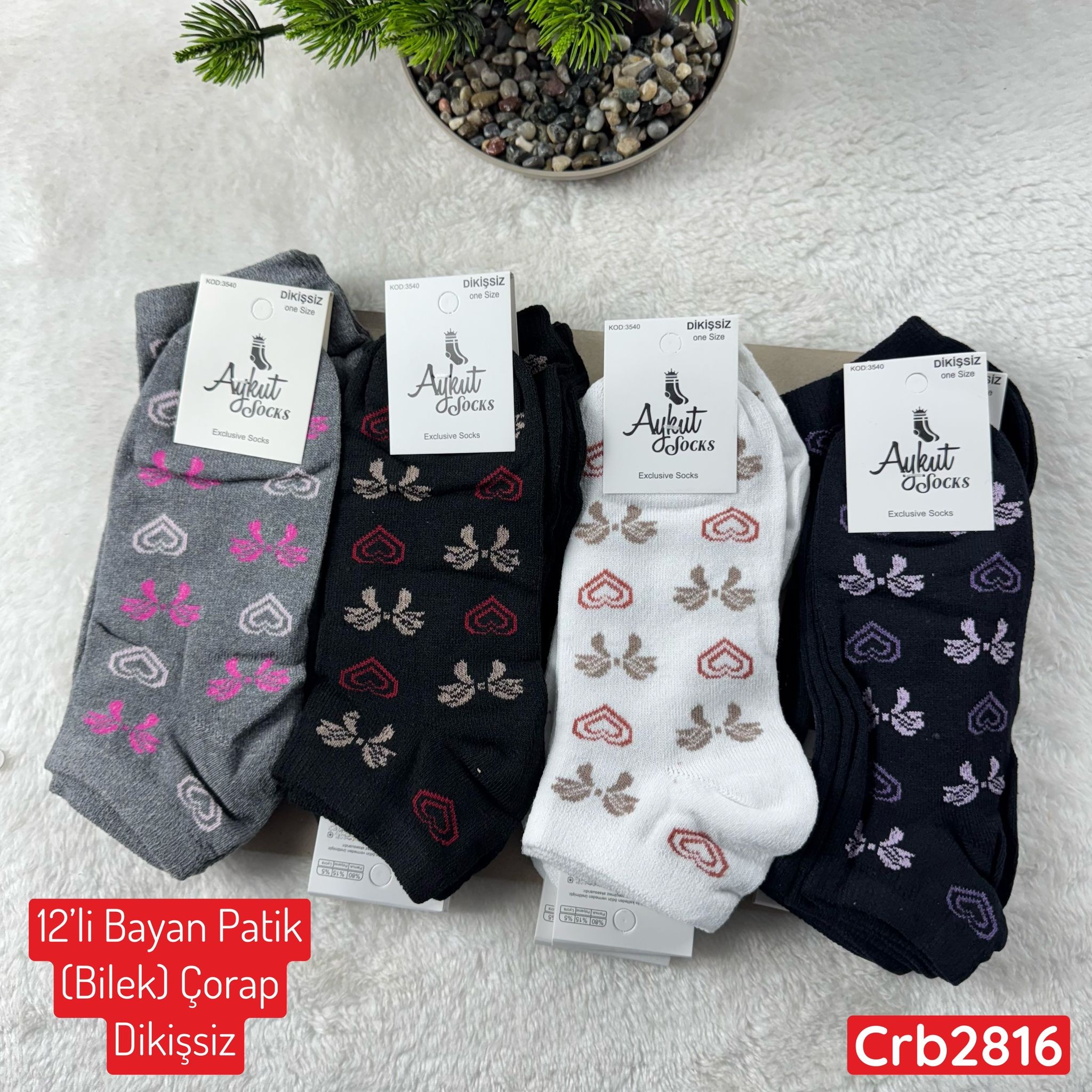 ZV-245 Bayan Patik(Bilek) Çorap (Dikişsiz) 12 ADET