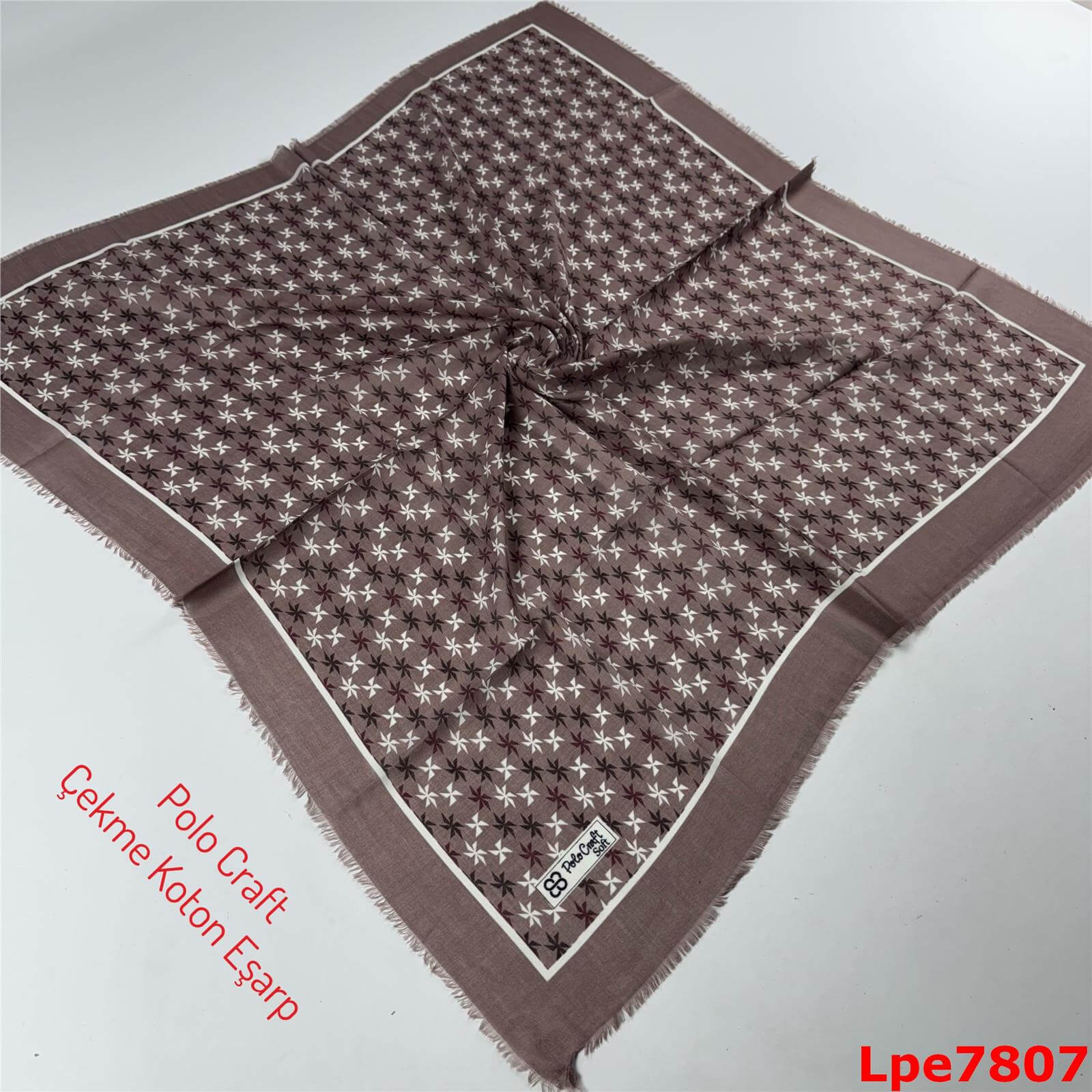 O-071 Polo Craft Çekme Coton Eşarp