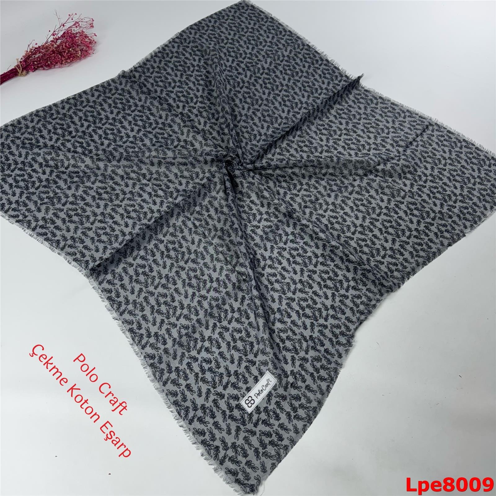 N-080 Polo Craft Çekme Coton Eşarp