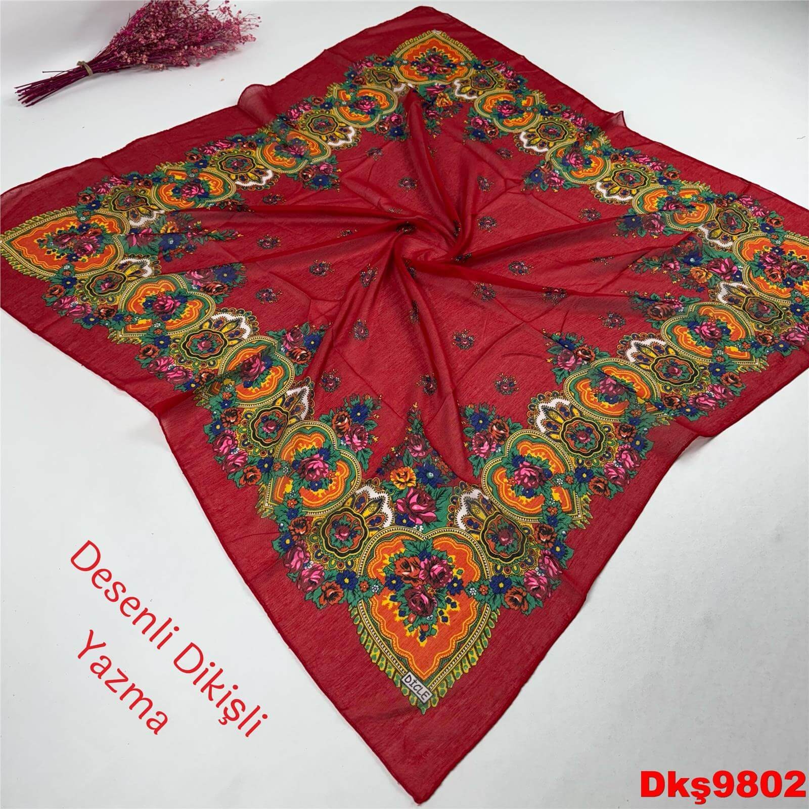 R-123  Desenli Dikişli Yazma
