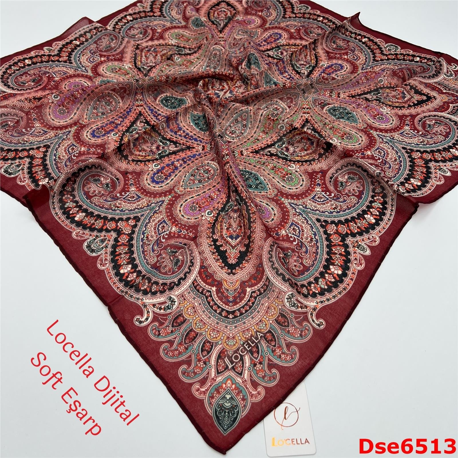 R-083 Locella El Dikişli Soft Eşarp