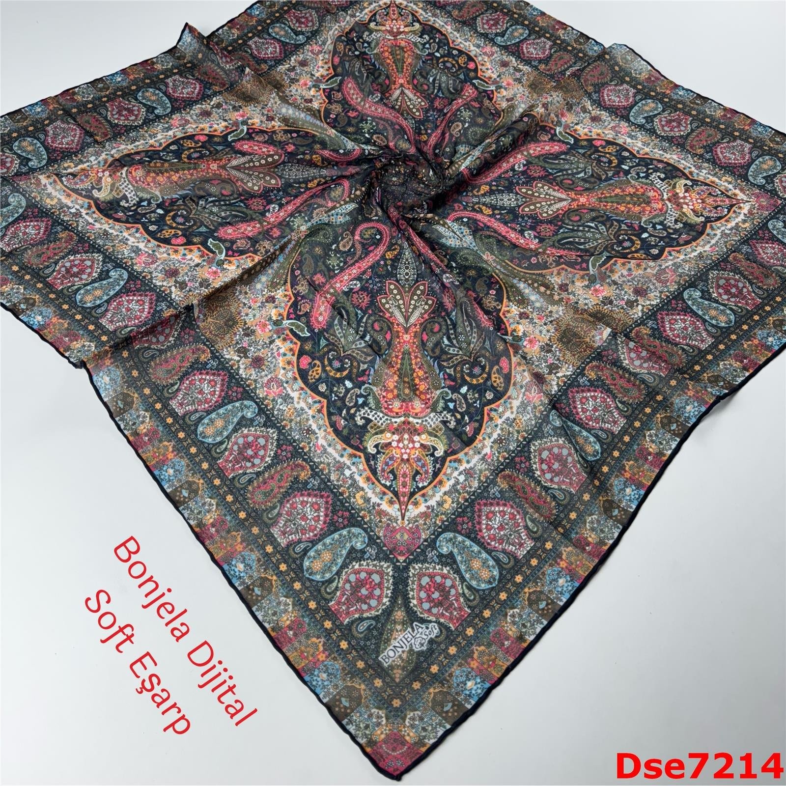 S-070 Bonjela Dijital Soft Eşarp