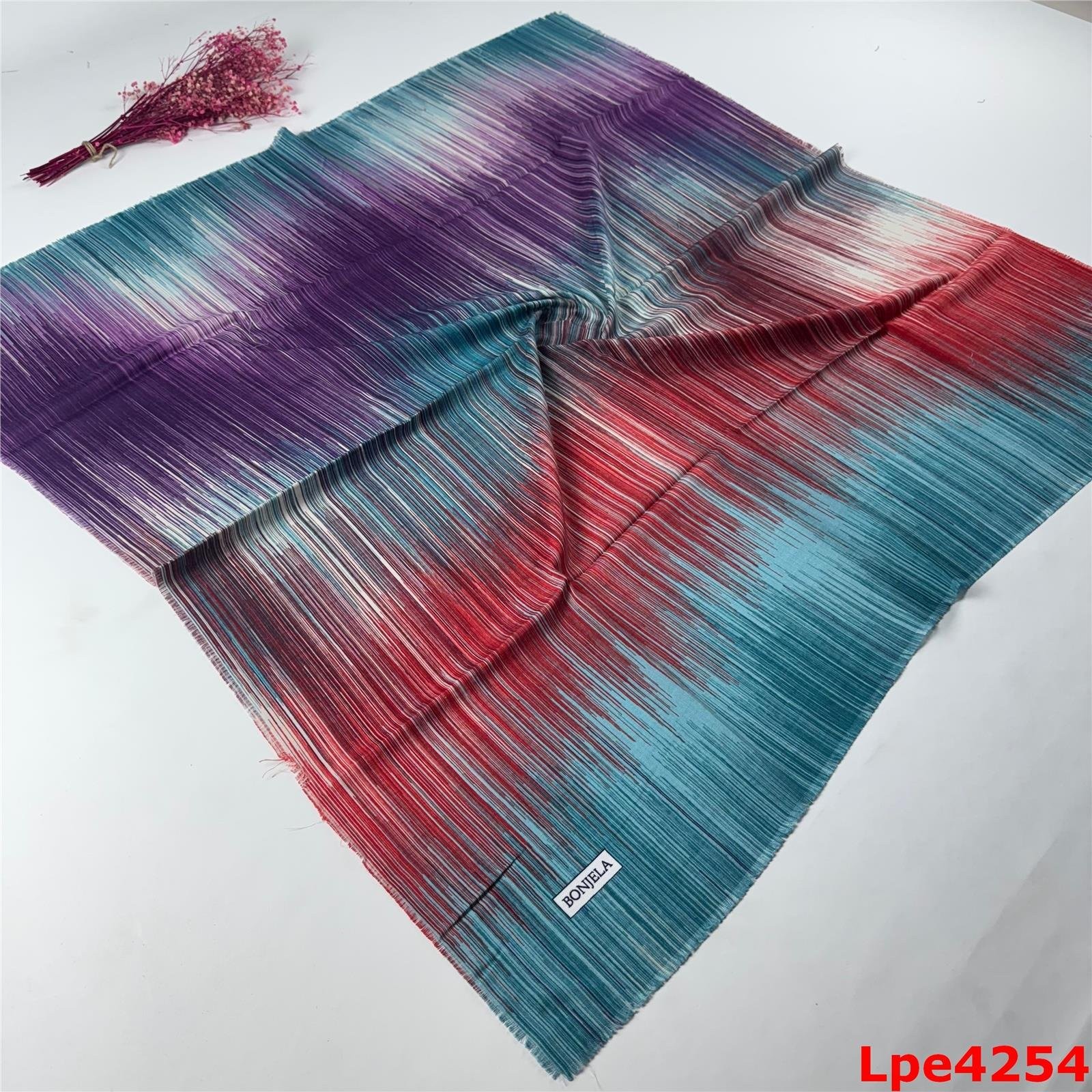 L-054 Flamlı Pamuk Eşarp