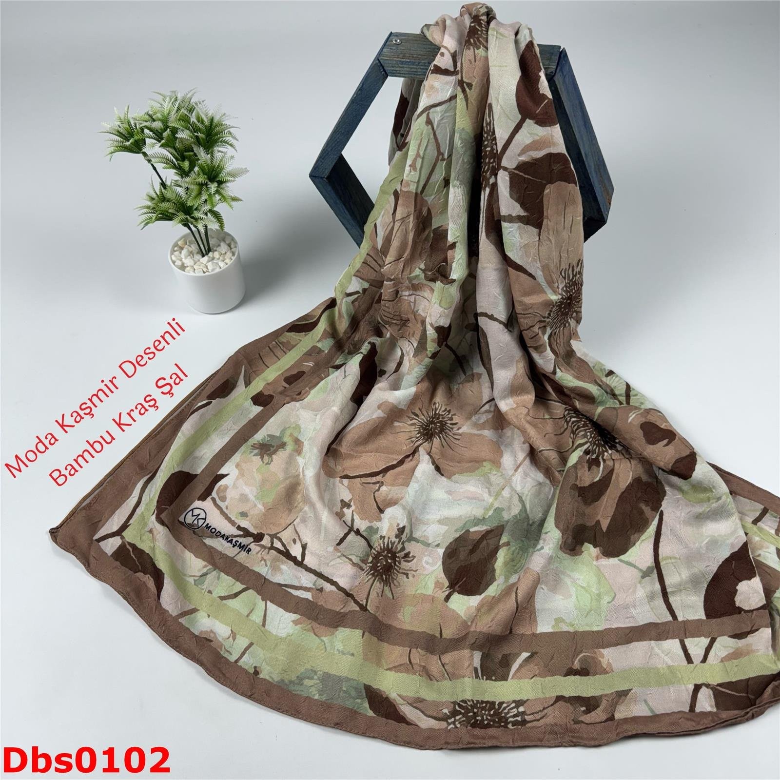 K-120 Moda Kaşmir Desenli Bambu Kraş Şal
