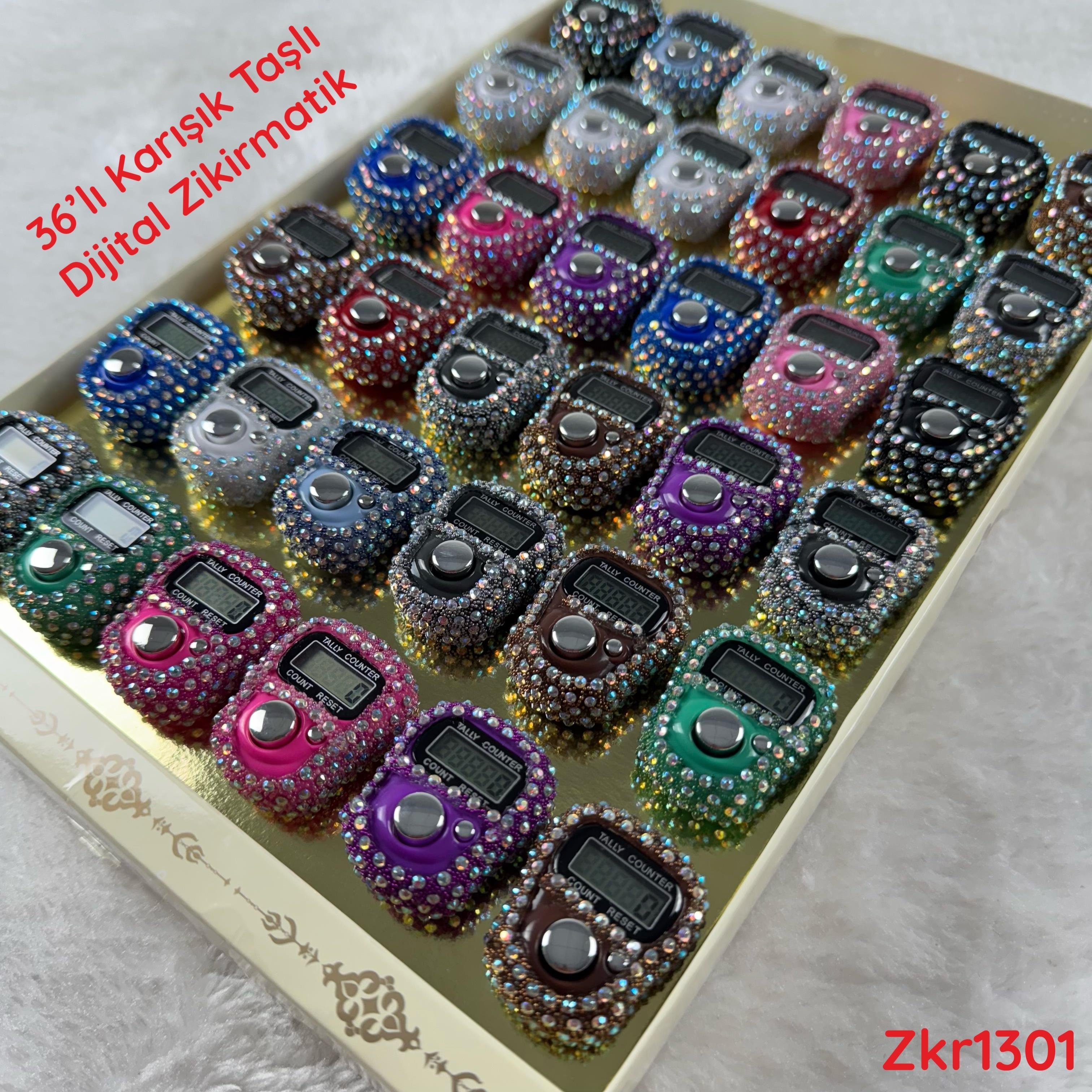 ZN-220 36'lı Karışık Taşlı Dijital Zikirmatik