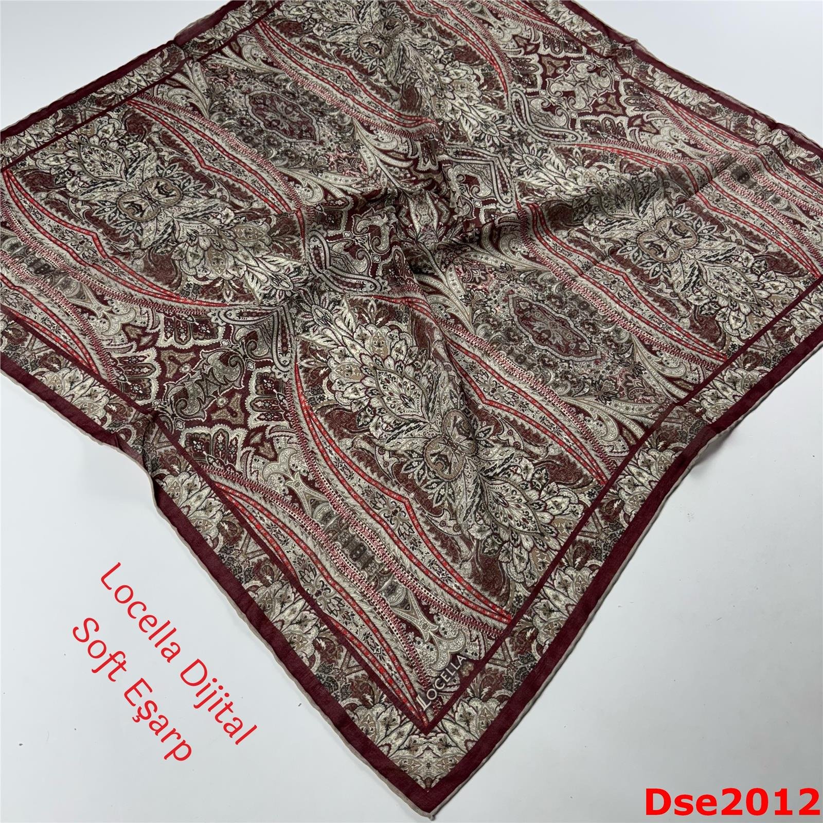 R-034 Locella El Dikişli Soft Eşarp
