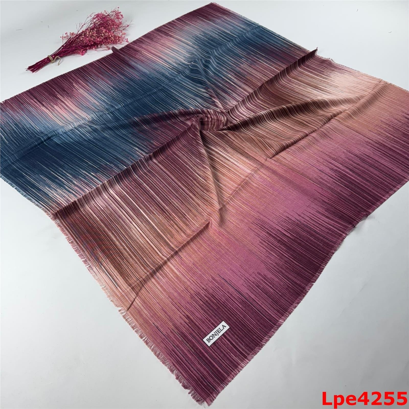 L-055 Flamlı Pamuk Eşarp