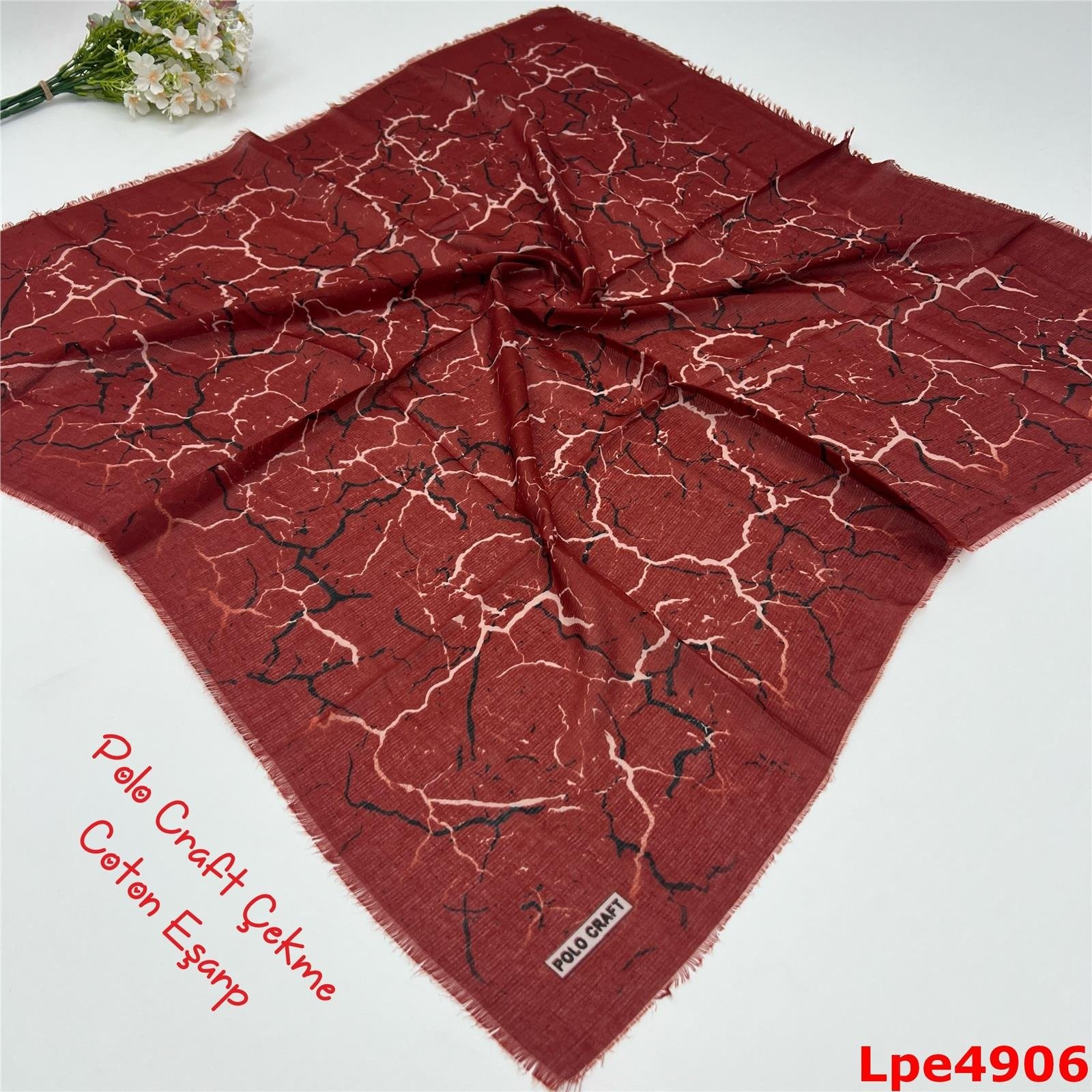 N-052 Polo Craft Çekme Coton Eşarp