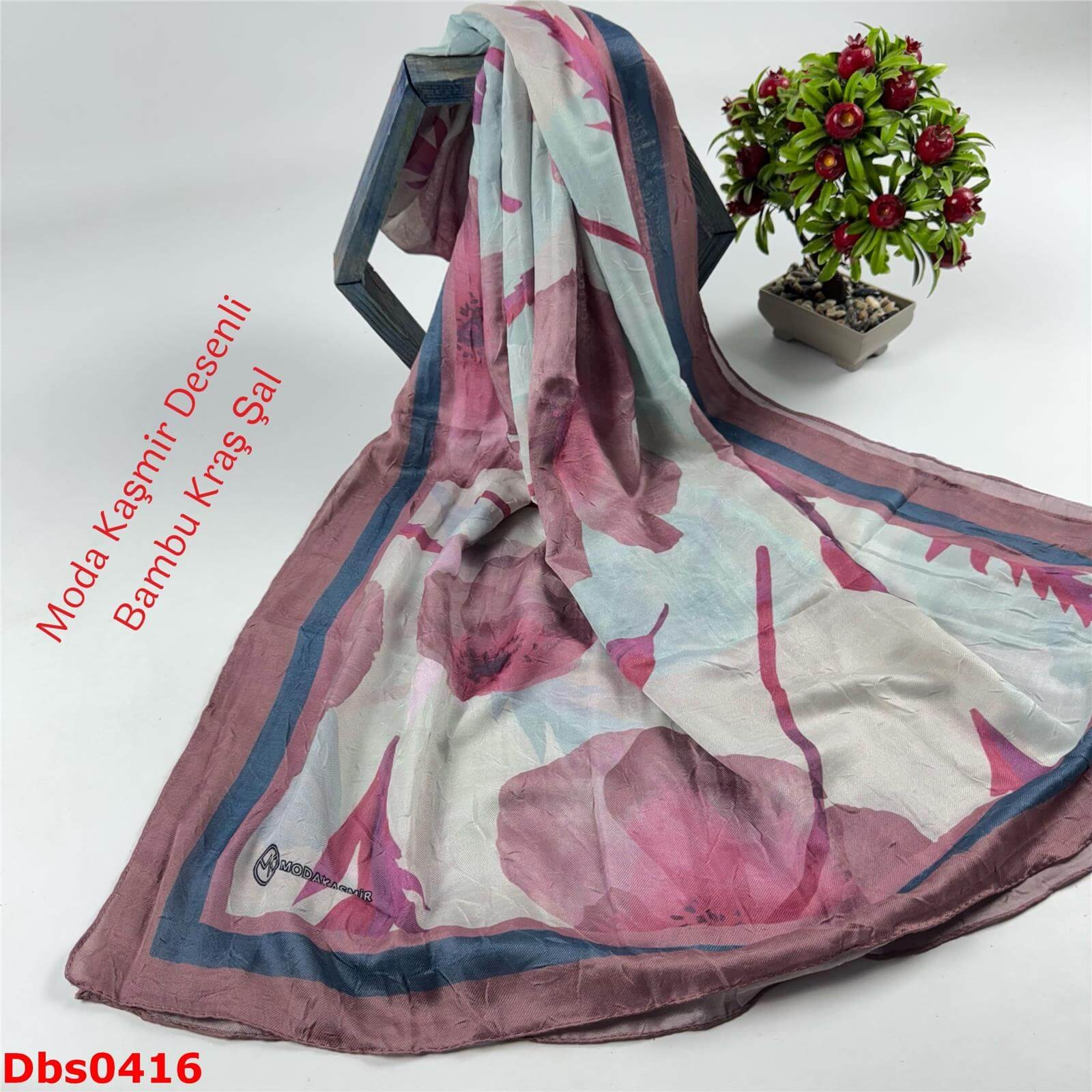 K-199  Moda Kaşmir Desenli Bambu Kraş Şal