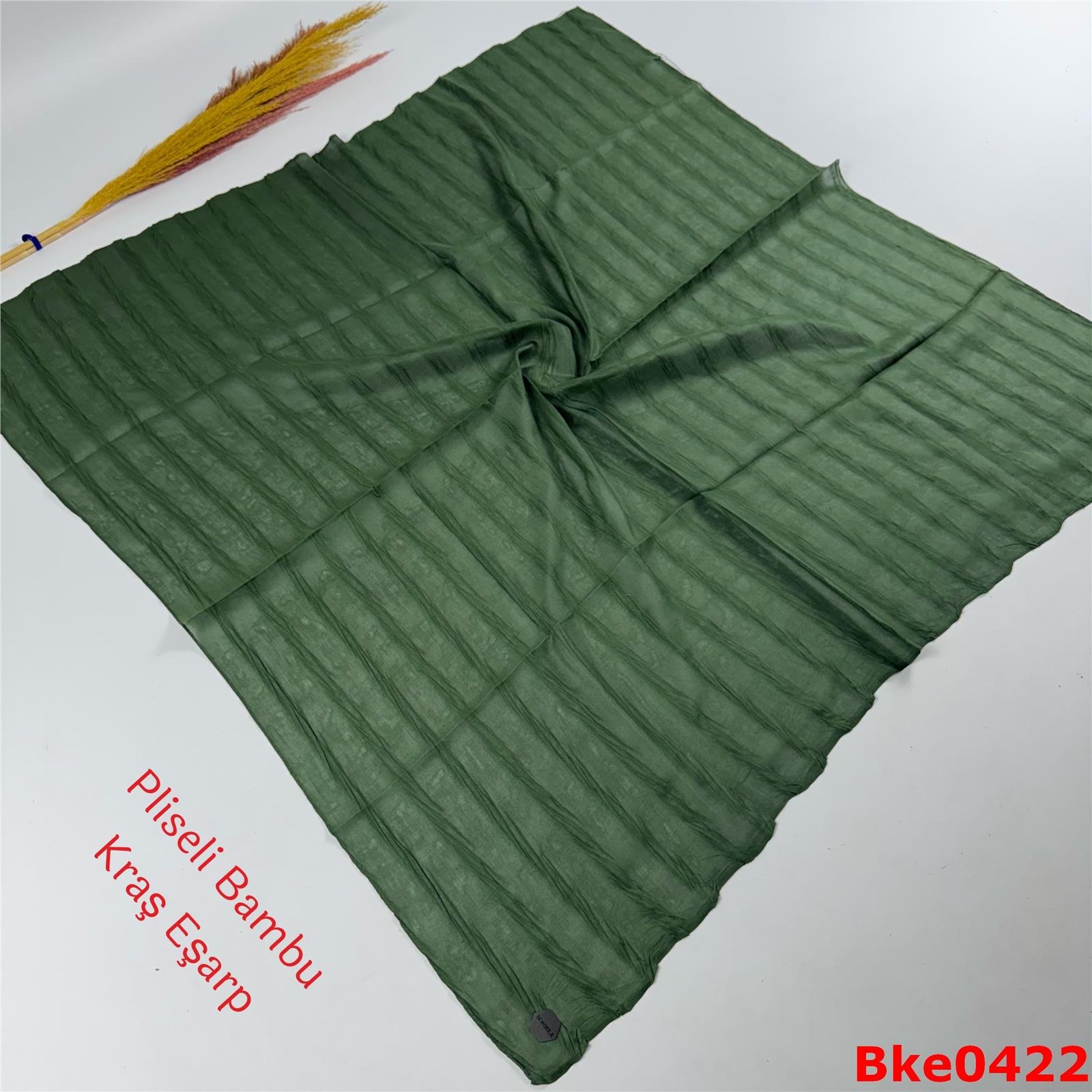 J-220 Pliseli Bambu Kraş Eşarp