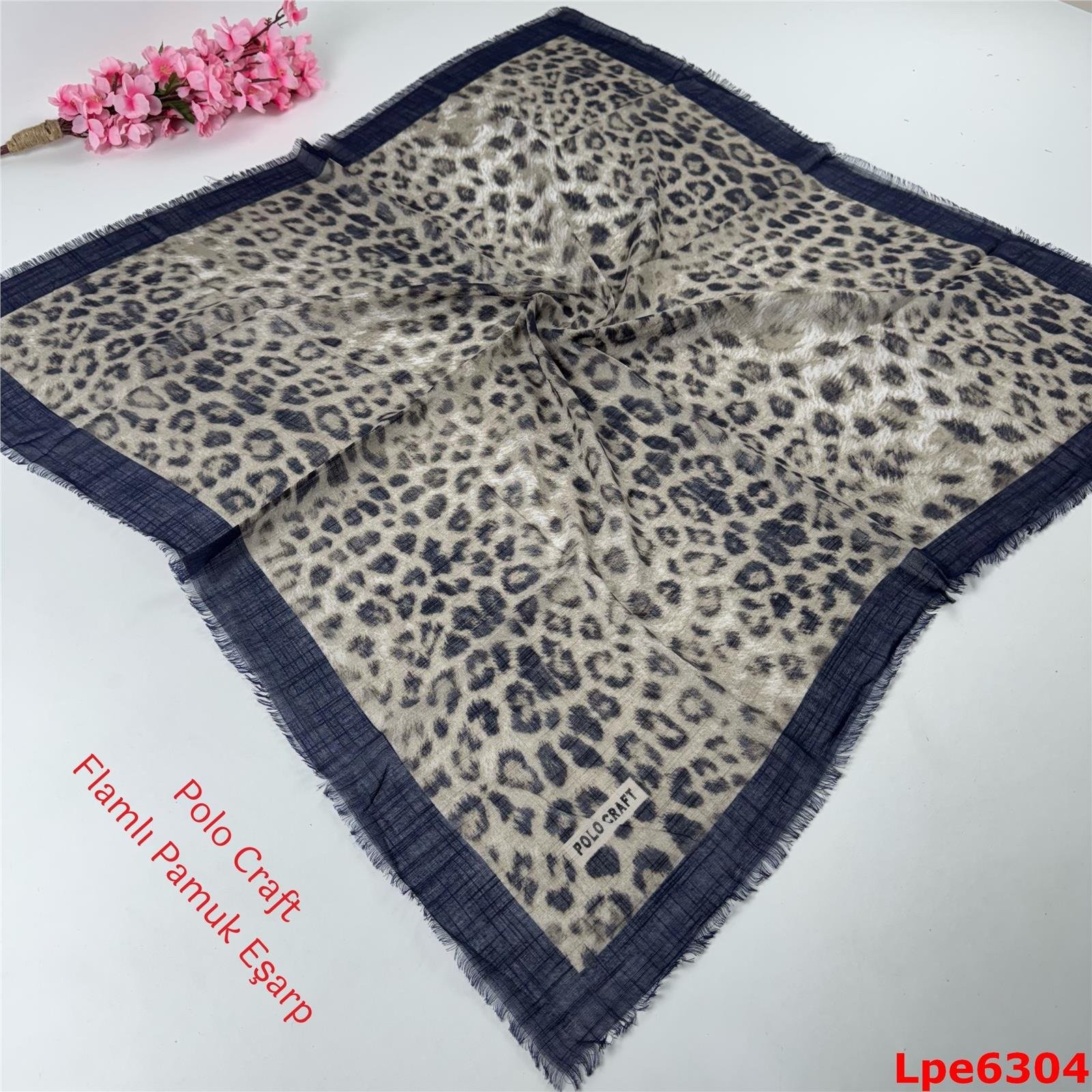 N-033 Polo Craft Flamlı Pamuk Eşarp