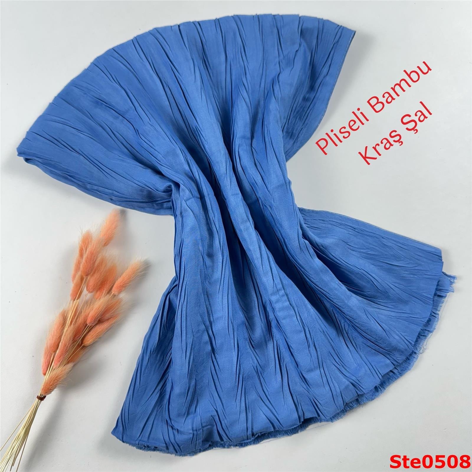 AA-008 Pliseli Bambu Kraş Şal