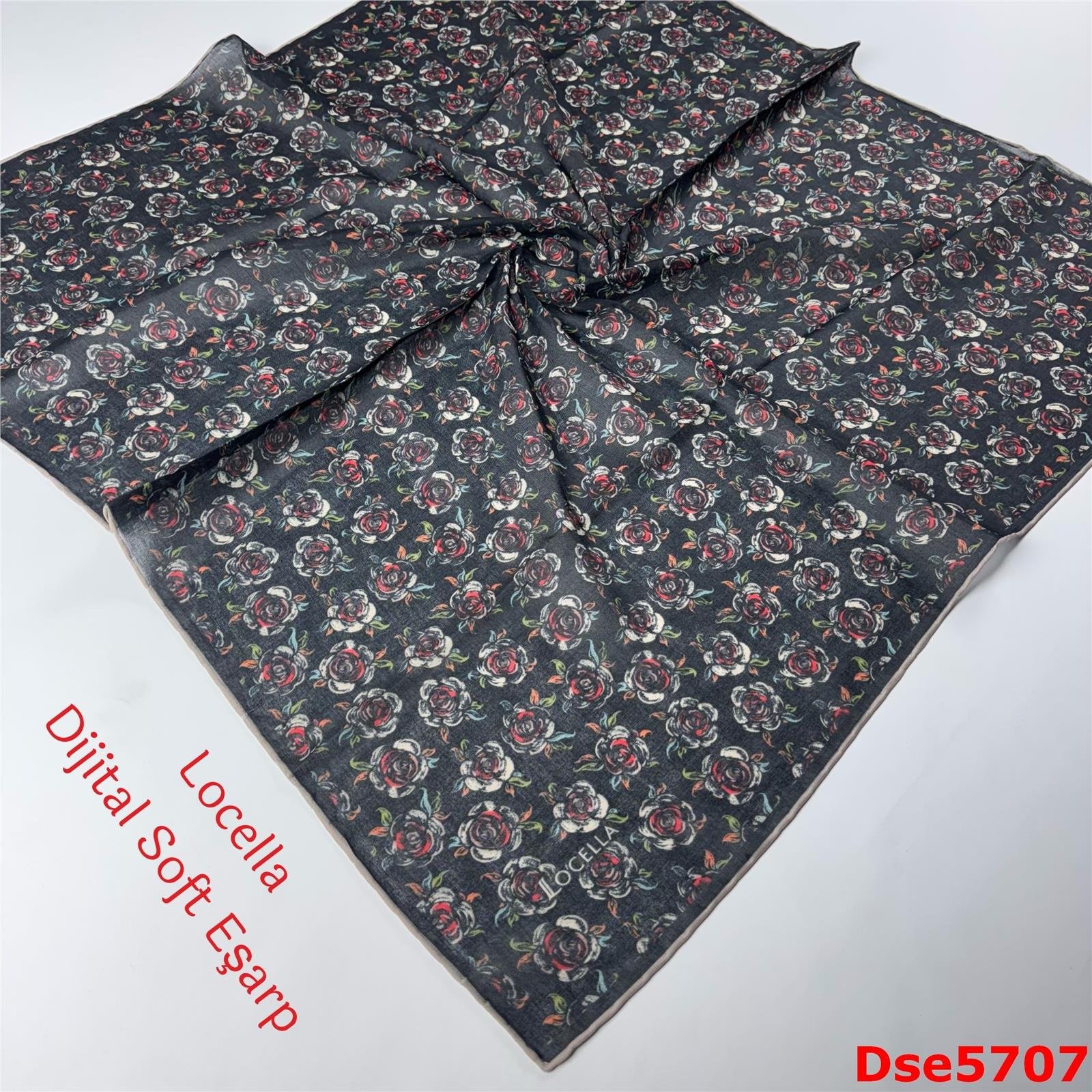 S-084 Locella El Dikişli Soft Eşarp