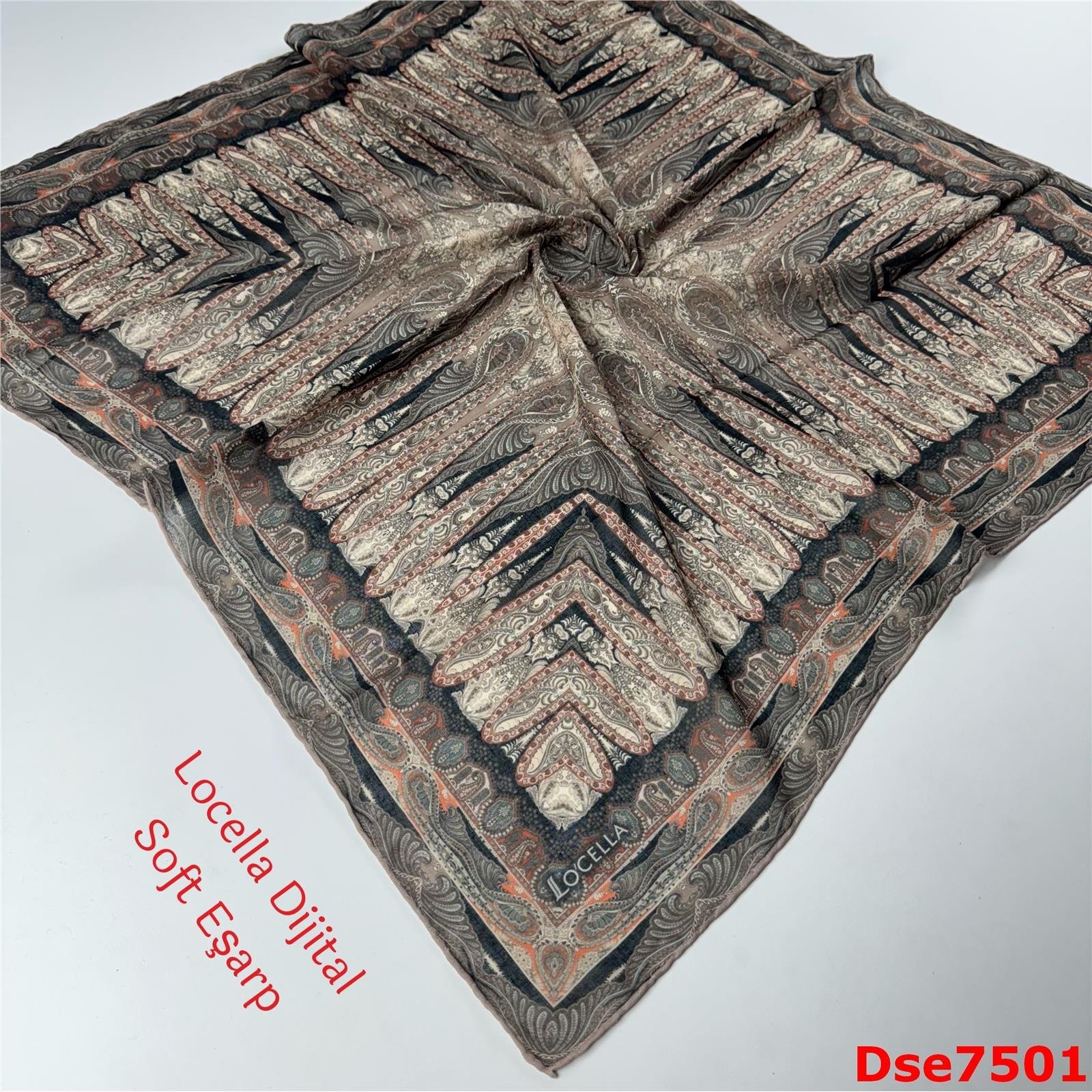 P-002 Locella El Dikişli Soft Eşarp
