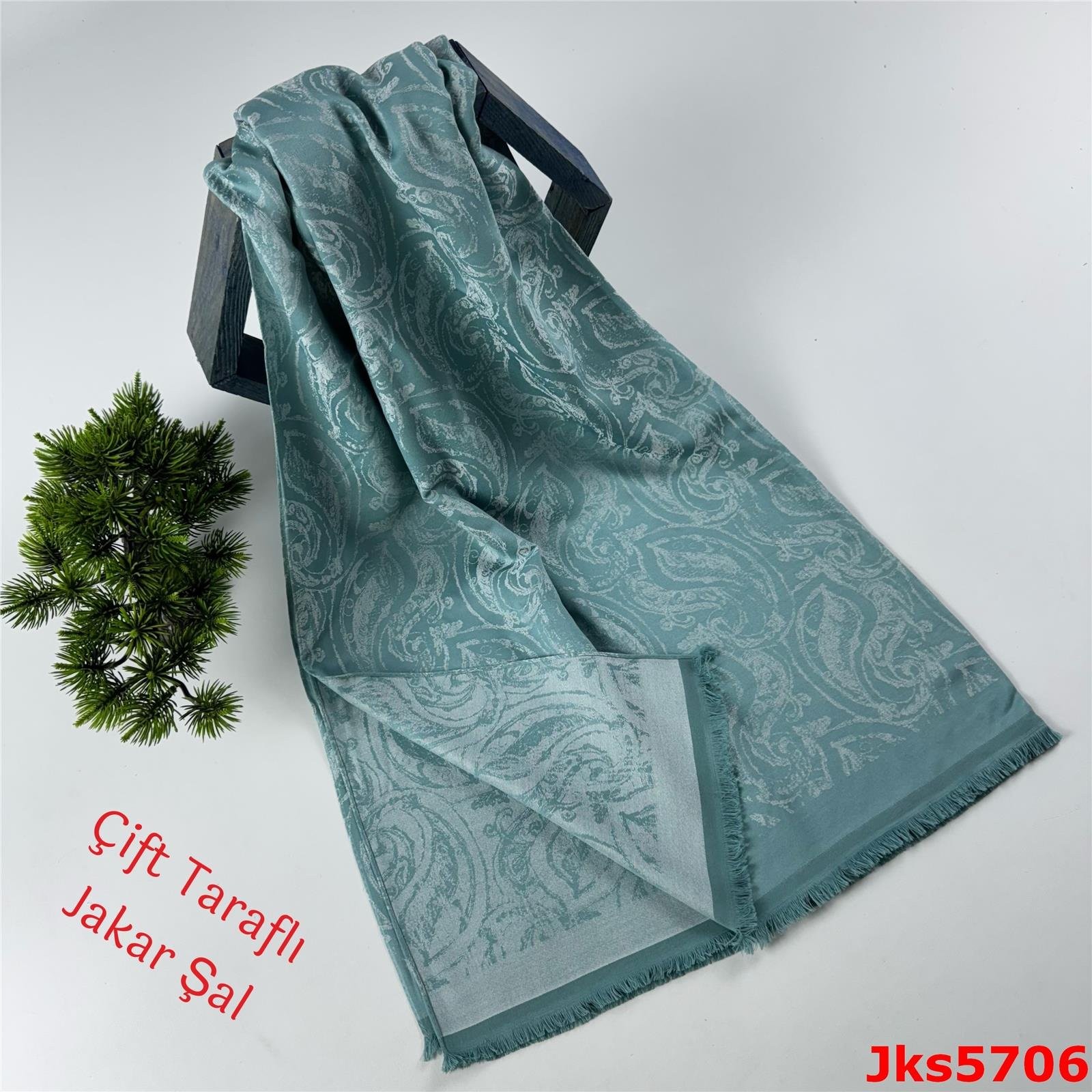 U-045 Çift Taraflı Jakarlı Şal