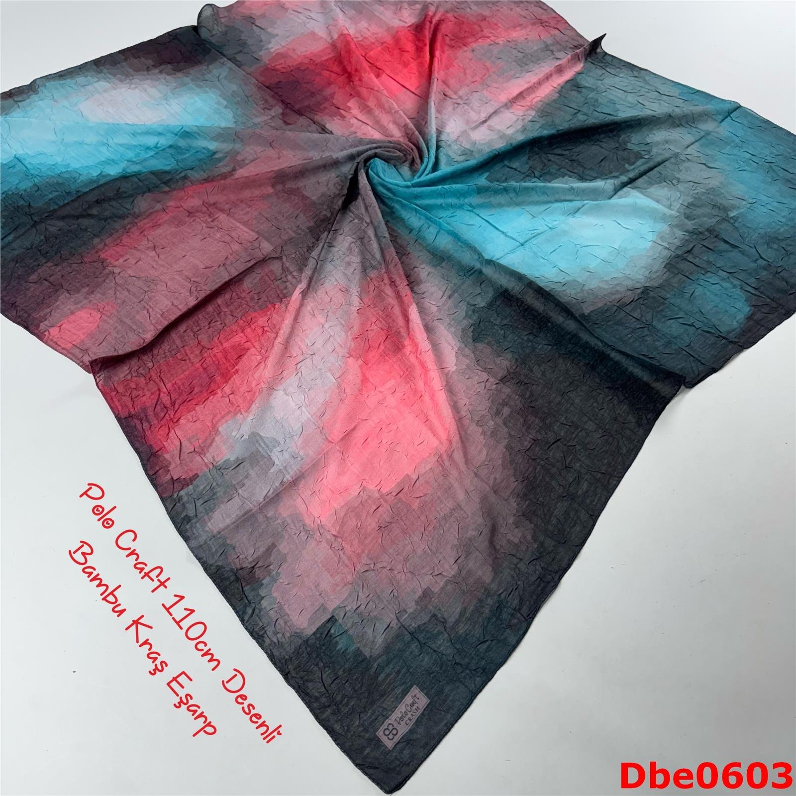 RA-085 Polo Craft 110cm Desenli Bambu Kraş Eşarp