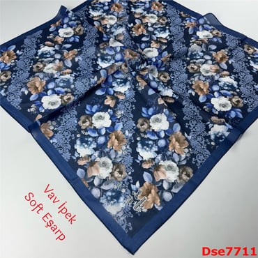 S-132 Vav İpek Soft Eşarp